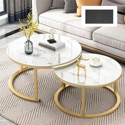  - Nesting Coffee Tables Set Of 2 Round Stacking Sofa
