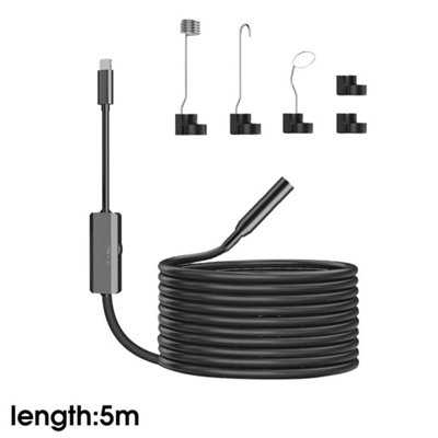  - Snake Endoscope Borescope Inspection Camera Scope For Iphone Ipad Waterproof 5M