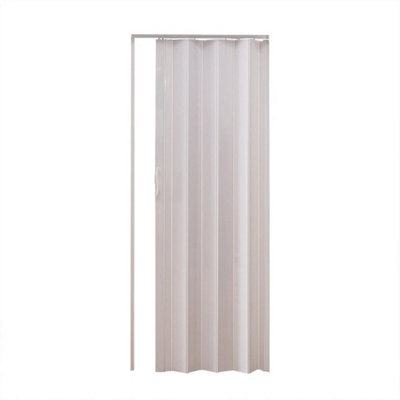  - Folding Door Concertina Accordion Plastic Sliding Door Living Room Divider White
