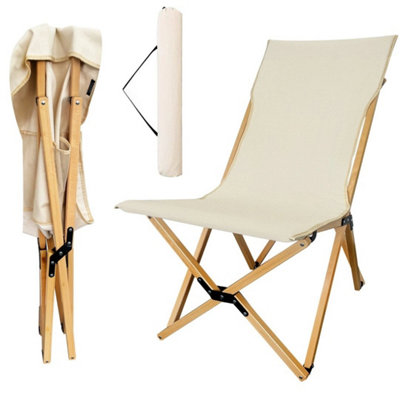  - Wooden Folding Garden Camping Chair Covers Reclining Sun Lounger Indoor Outdoor