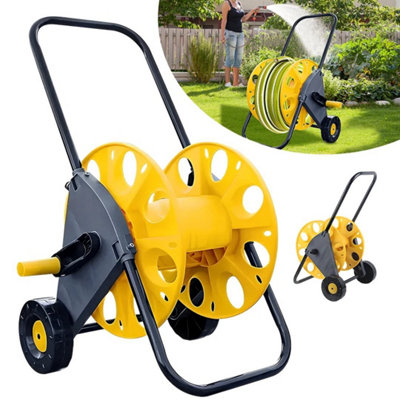  - Garden Hose Reel Trolley Portable Water Pipe Free Standing Hose Cart Holder