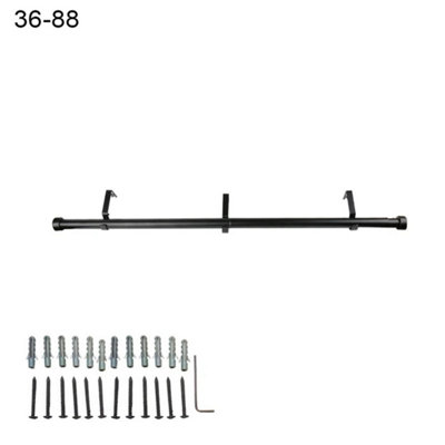  - 36-88 Inch Extendable Curtain Poles With End Finials