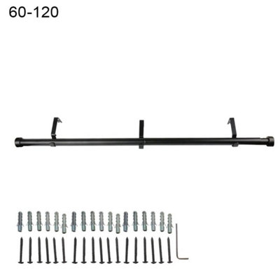  - 60-120 Inch Extendable Curtain Poles With End Finials