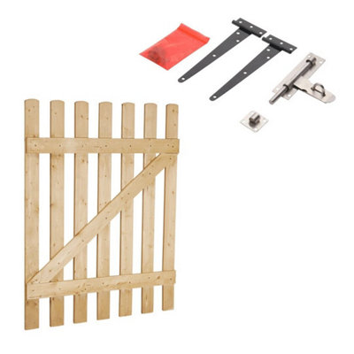  - 150X90Cm Wood Picket Garden Gate Fence Pedestrian Side Gates Pressure Treated