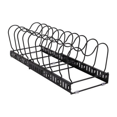  - Pan Pots Lid Organiser Storage Rack Adjustable Kitchen Cupboard Saucepan Holder
