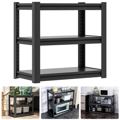  - 3 Tier Boltless Garage Storage Shelving Steel Racking Galvanised 80X80X40Cm