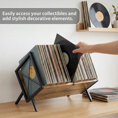  - Pro. Vinyl Music Record Storage Rack Box Cube Cabinet Case Unit Display 80 Lps
