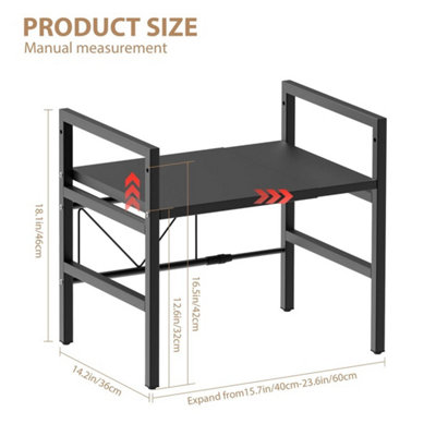  - 2Tier Heavy Duty Microwave Oven Stand Rack Holder Wall Mounted Shelf Kitchen Organizer