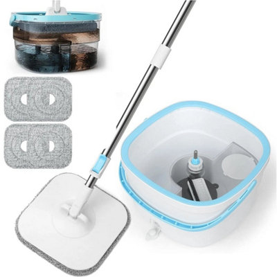  - Spin Mop And Bucket Set 3  Dirty & Clean Water Separation Microfibre