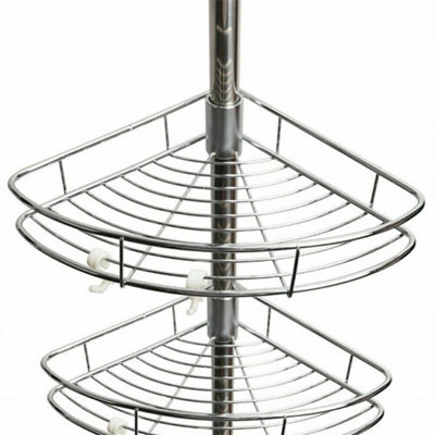  - 4 Tier Telescopic Anti-Rust Bathroom Corner Storage Rack