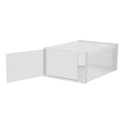  - 12X Stackable Transparent Case Shoe Display Boxes Sneaker Trainers Organizer Box