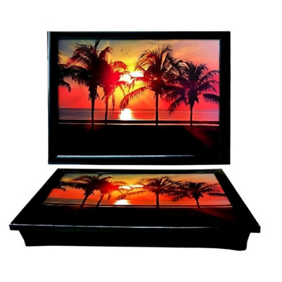  - Sunset Themed Cushioned Lap Tray For Food And Laptops