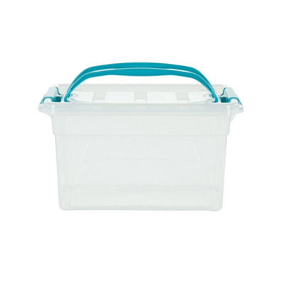 - 5Litre Multipurpose Plastic Storage Box With Twist Handles And Clip Lid