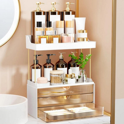  - Makeup Organiser Upgrade 2 Tier 3 Drawers Large Vanity Organisers