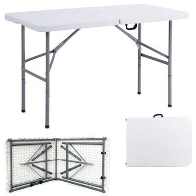  - Catering Camping Heavy Duty Folding Trestle Table Picnic Bbq Party  4Ft Folding Table