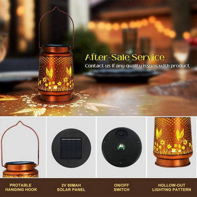  - Hummingbird Giftsgarden Ornament Outdoor Garden Light Hanging Solar Lantern