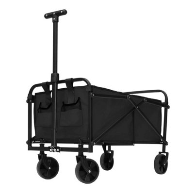  - Folding Pull Along Festival Trolley Cart Garden Camping Beach Trailer Fishing