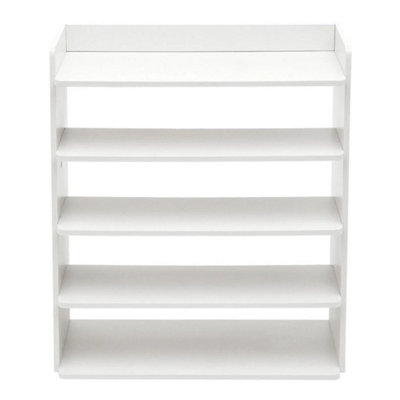  - 5 Tiers Wooden Shoe Rack Tall Storage Shelf Unit Cabinet Footwear Stand Organiser