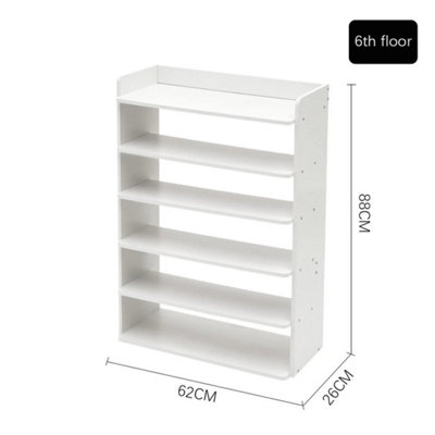  - 6 Tiers Wooden Shoe Rack Tall Storage Shelf Unit Cabinet Footwear Stand Organiser