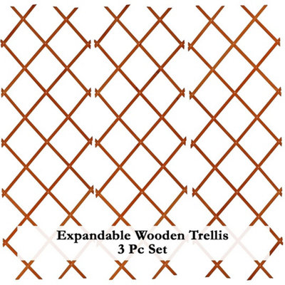  - Expandable Garden Wooden Trellis Fence Expanding