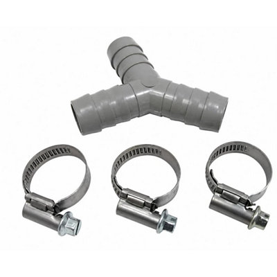  - Y Splitter Drain Hose Connector Kit For Washing Machine Dishwasher