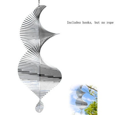  - 2Pcs Wind Spinner With Steel Finish Wind Spinners Outdoor Wind Chimes For Garden