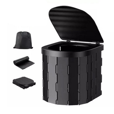  - Portable Folding Camping Toilet Compact Potty Loo Caravan Toilet Picnic Fishing