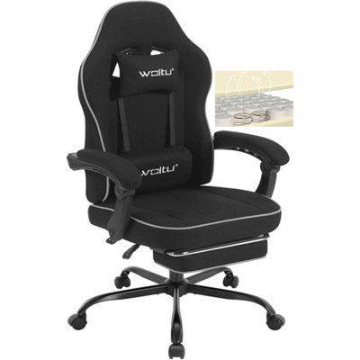  - Gaming Chair Office Computer Chair With Footrest Lumbar Pillow Swivel Pc Chairs