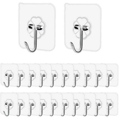  - Strong Self Adhesive Hook Sticky Hooks Heavy Duty Wall Seamless Stick  5Pcs Hooks