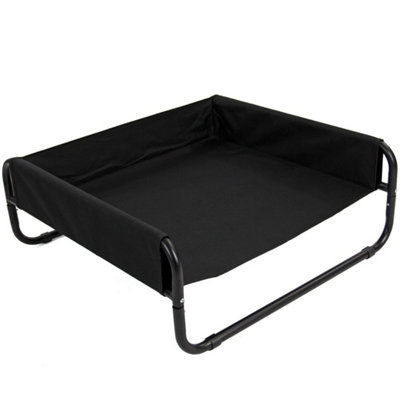  - Black Large Elevated Pet Dog Bed Cat Raised Sides Camping Cot Indoor