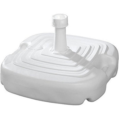  - 20L White Anthracite Garden Patio Plastic Umbrella Stand Sun Shade Parasol Base White Base Stand