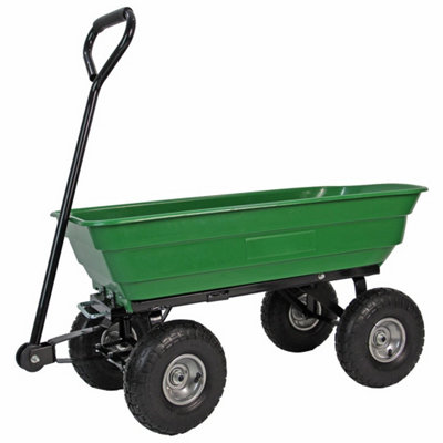  - Garden Tipping Dump Cart 75L Wheelbarrow 250 Kg Trolley Utility Truck Trailer
