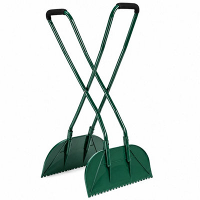  - Long Handled Leaf Grabber Debris Collecting Rake Garden Leaves Collecting Scoops