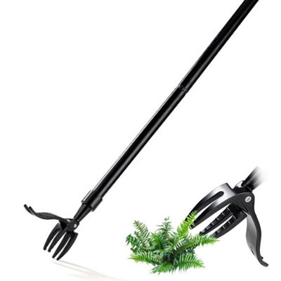  - Carbon Steel Hand Weeder Rake Weeding Weed Remover Puller Manual Tool Garden