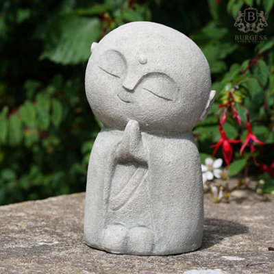  - Meditating Monk Resin Statue  Oriental Sculpture Garden Ornament Buddha Decor Tall
