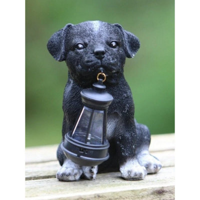  - Garden Ornament Solar Powered Animal Dog Puppy Lamp Decor Patio