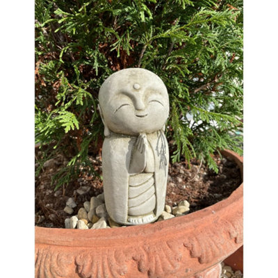  - Lovely Monk Stone Statue  Buddha Oriental Garden Outdoor Decoration Ornament