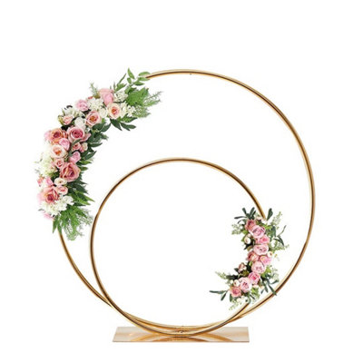  - Metal Arch Balloon Backdrop Stand Circle Flower Rack Decor Wedding
