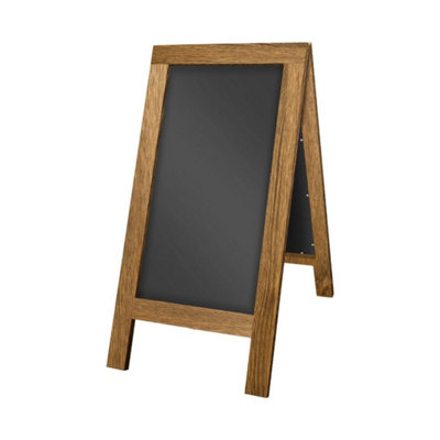  - A-Frame Chalkboard Sign Rustic Wooden Blackboard For Office Cafe Teaching Board