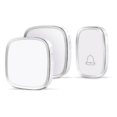  - 1 Transmitter + 2 Receivers Wireless Door Bells Waterproof 1000Ft Long Range Plug In Home Cordless Doorbell