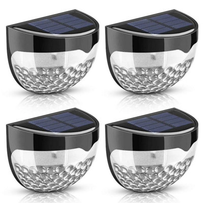  - 4 Pcs Super Bright Solar Powered Door Fence Wall Lights Led Outdoor Garden Lamp