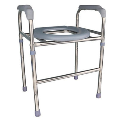  - Raised Toilet Seat Frame Aluminium Alloy Adjustable Height Riser For Elderly M