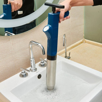  - Drain Blaster Air Plunger For Toilet High Pressure Blockage Powerful Unblocker