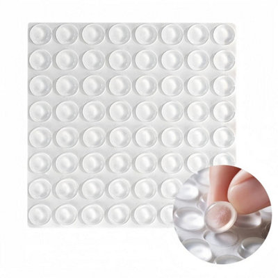  - 100Pcs Rubber Feet Bumpons Clear Self Adhesive Sticky Pads Anti Slip Door Buffer 10mm 100Pcs