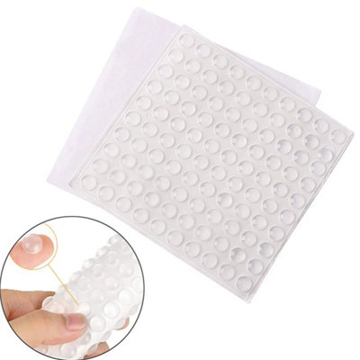  - 100Pcs Silicone Rubber Feet Anti-Slip & Collision Clear Self Adhesive Sticky Pad 10mm-100Pcs
