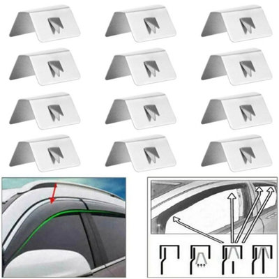  - For Mercedes A Class 12Pcs Wind Deflector Clips For Heko Sned G3 Channel Rain