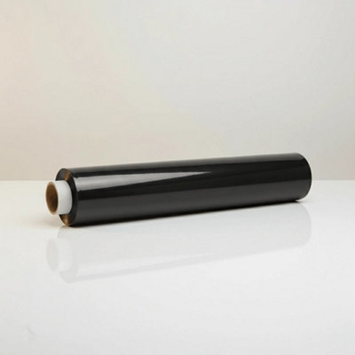  - 1 X Strong Roll Black Pallet Stretch Shrink Wrap Cast Parcel Packing Cling Film