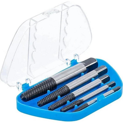  - Screw Bolt Extractor Set 5Pc Damaged Broken Stud Fastener Remover Hardened Tool