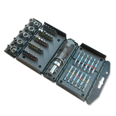  - Magnetic Ratchet Screwdriver Bit Set Sockets And Impact Driver Bits