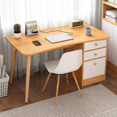  - Computer Desk Study Workstation Laptop Table Home Office Desk Table  Drawer
